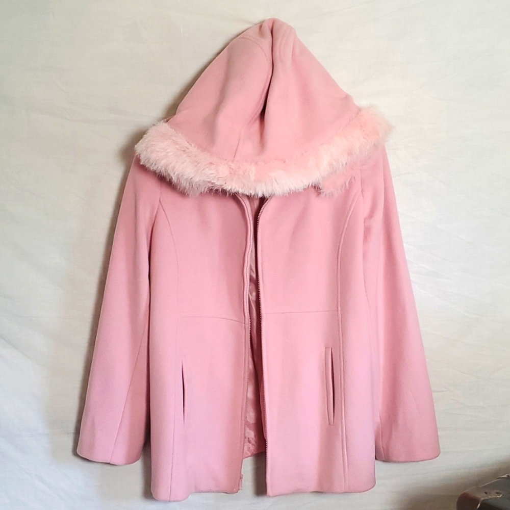 Pink Dennis Basso Wool and Cashmere Jacket. Medium Size.